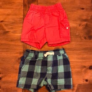 Two pair of boys shorts - size 9 month